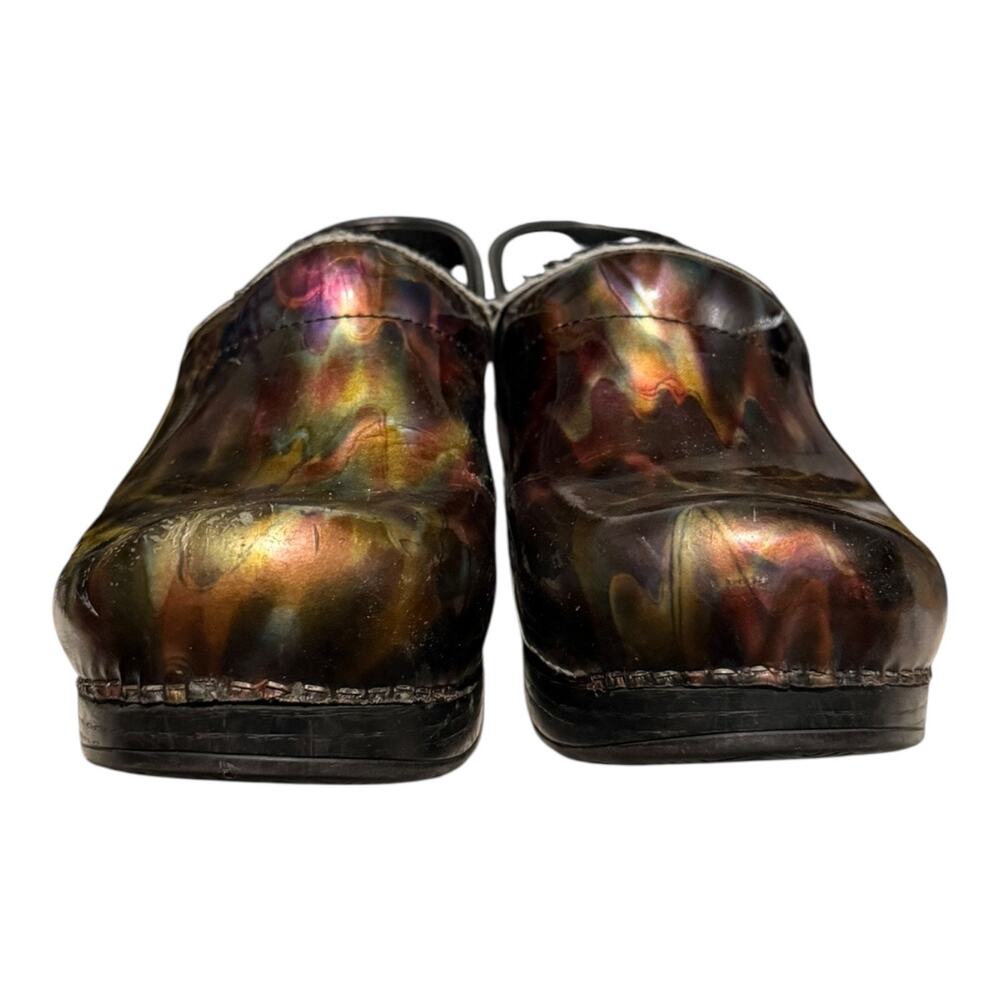 Dansko Women’s Patent Leather Clog Rainbow Women 39 US 8.5 Comfort Shoes Career - Picture 3 of 9